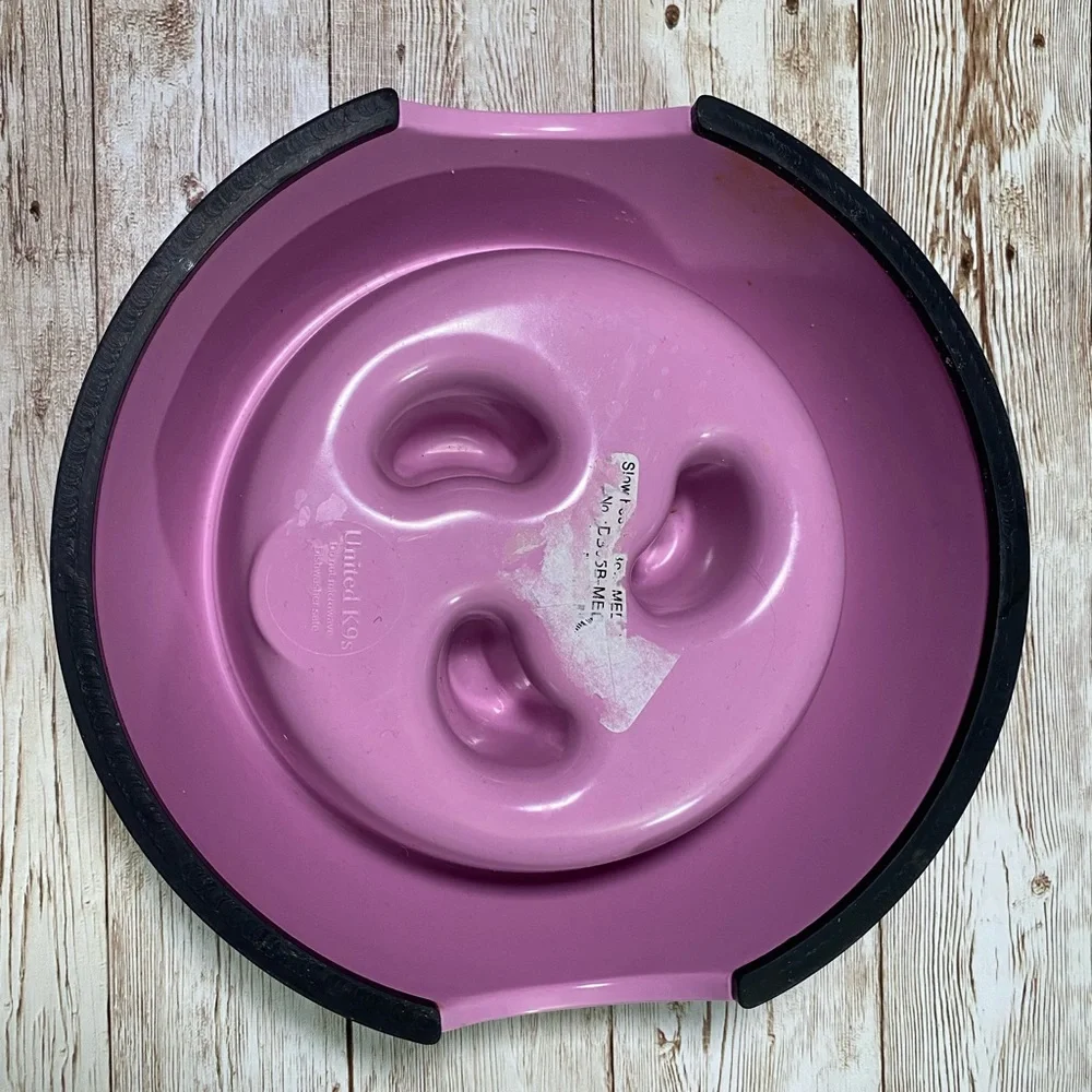 RESERVED VNTD United K9s Slow Feed Pet Bowl in Pink/Purple Dishwasher Safe